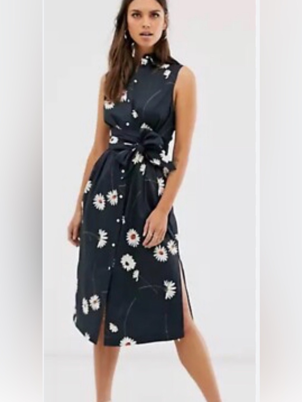 NWOT Ted Baker BONINA Daisy Print Belted Midi Dress – Size 2
